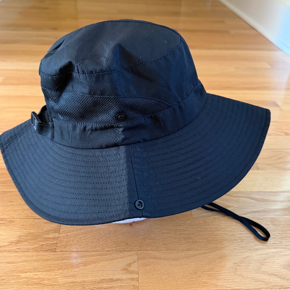 SunShade Black Sun Hat Fisherman's Ponytail Sunshade Hat Womens